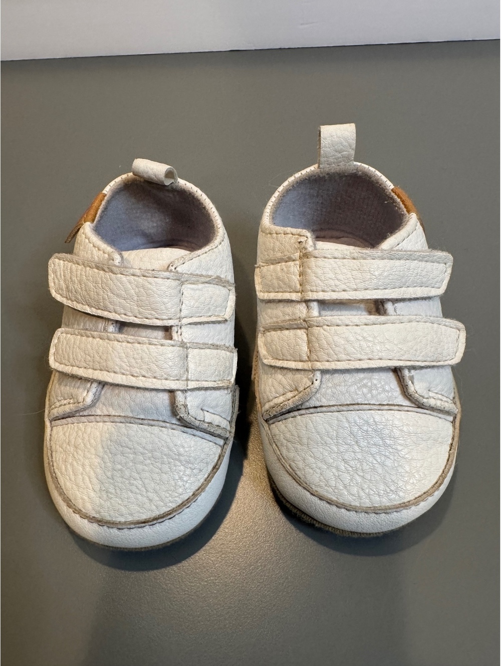 White Leather Baby Shoes